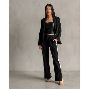 NEW CARE TUCKER jordan interlock pants in black
